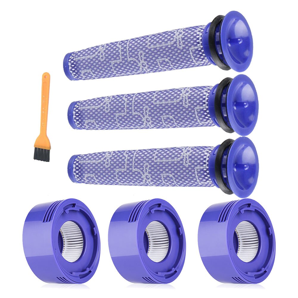6 Pack Pre-Filters and 2 Pack HEPA Post-Filters Replacements Compatible Dyson V8 and V7 Cordless Vacuum Cleaners: 6pcs