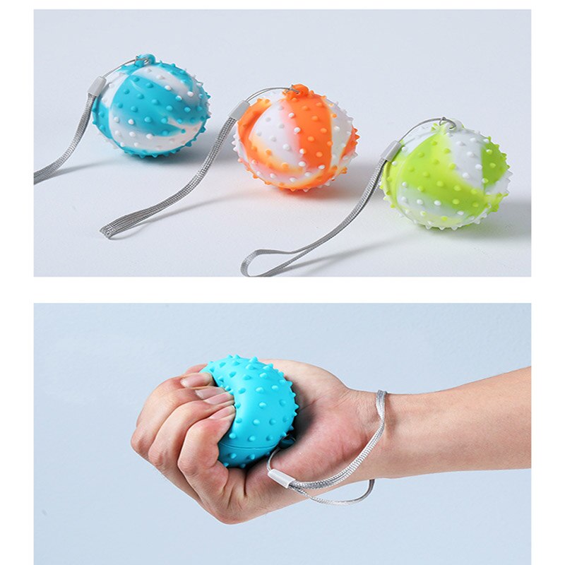 Silicone Adjustable Hand Grip Trainer Gripping Hand Griper Ring Finger Forearm Carpal Expander Workout Exercise Massage Ball