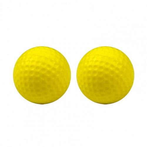 2Pcs Nuttig Golf Licht Ballen Elastische Slagvast Duurzaam Hoge Zichtbaarheid Golf Licht Ballen: YELLOW