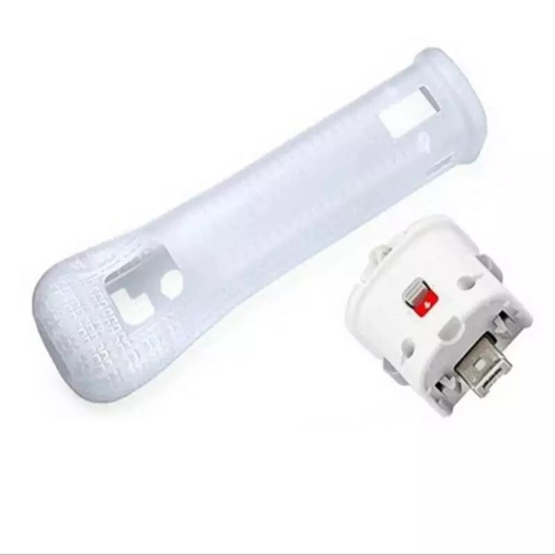 For wii Motion Plus motion plus MotionPlus Adapter Sensor+Silicone Case for Nintendo for Wii Remote Controller: white