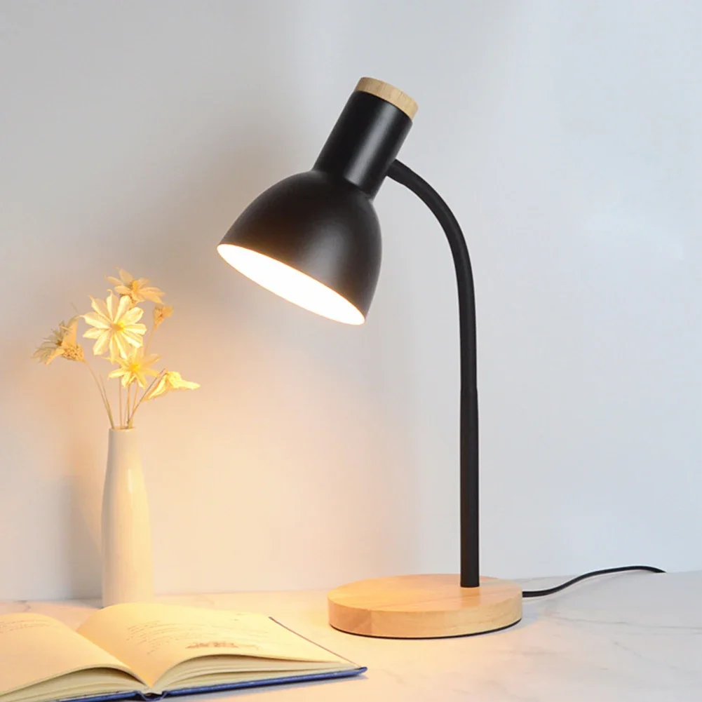 Lampada da scrivania nordica pieghevole a LED in ferro artistico creativo in legno Protezione per gli occhi Lampada da tavolo da lettura Soggiorno Camera da letto Decorazioni per la casa: 6-10W / Black