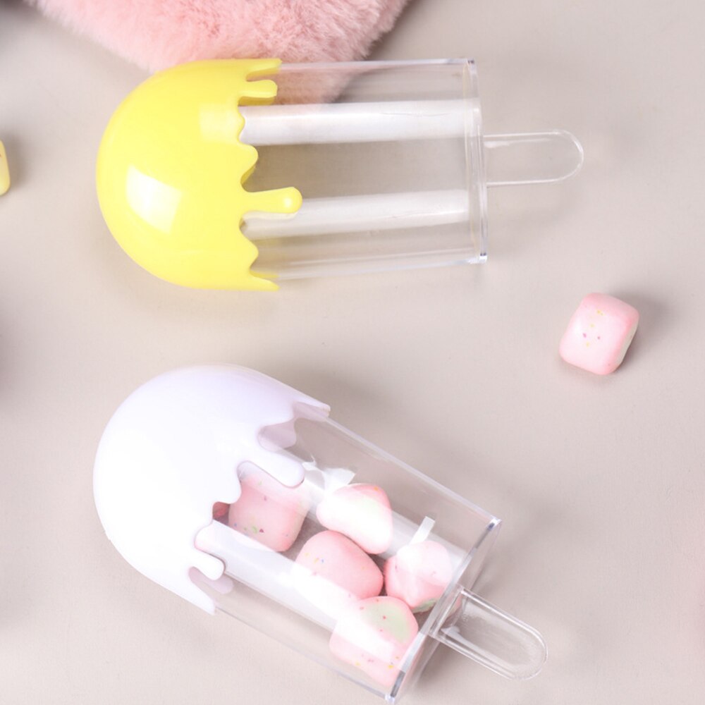 12 stk gennemsigtig plastik slik æske ispind børn søde slik slik æske baby shower fødselsdag sag fest forsyninger