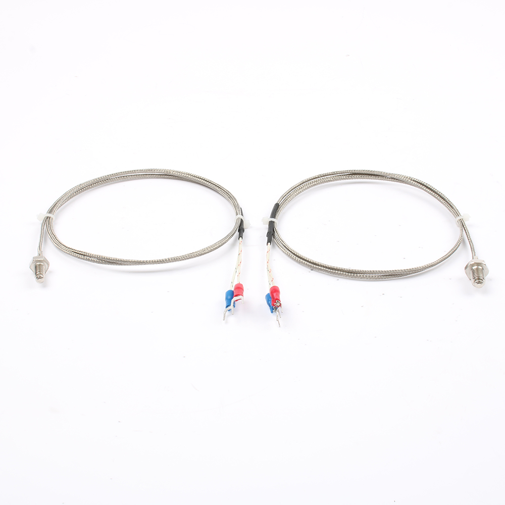 2 STKS K-Type Sonde Temperatuursensor, 2 Meter Temperatuur Meten Kabel Temperatuur Meetbereik 0-600 ℃ Vaste Draad M6