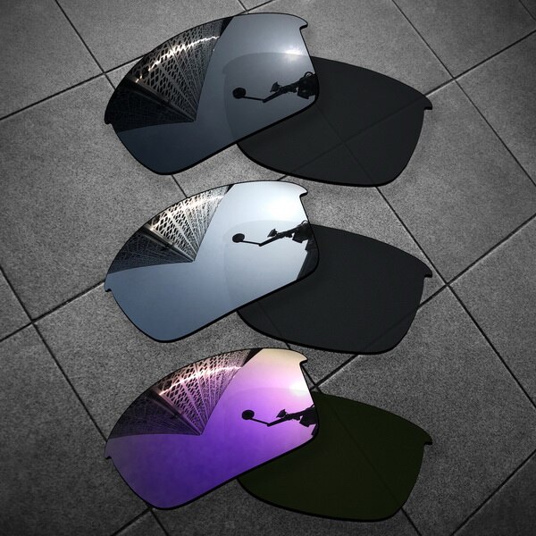 Vonxyz-lentes polarizadas de repuesto para gafas de sol, lentes de sol polarizadas con múltiples opciones, compatible con teléfono móvil, botella de roble Rocket: Black-Chrome-Violet