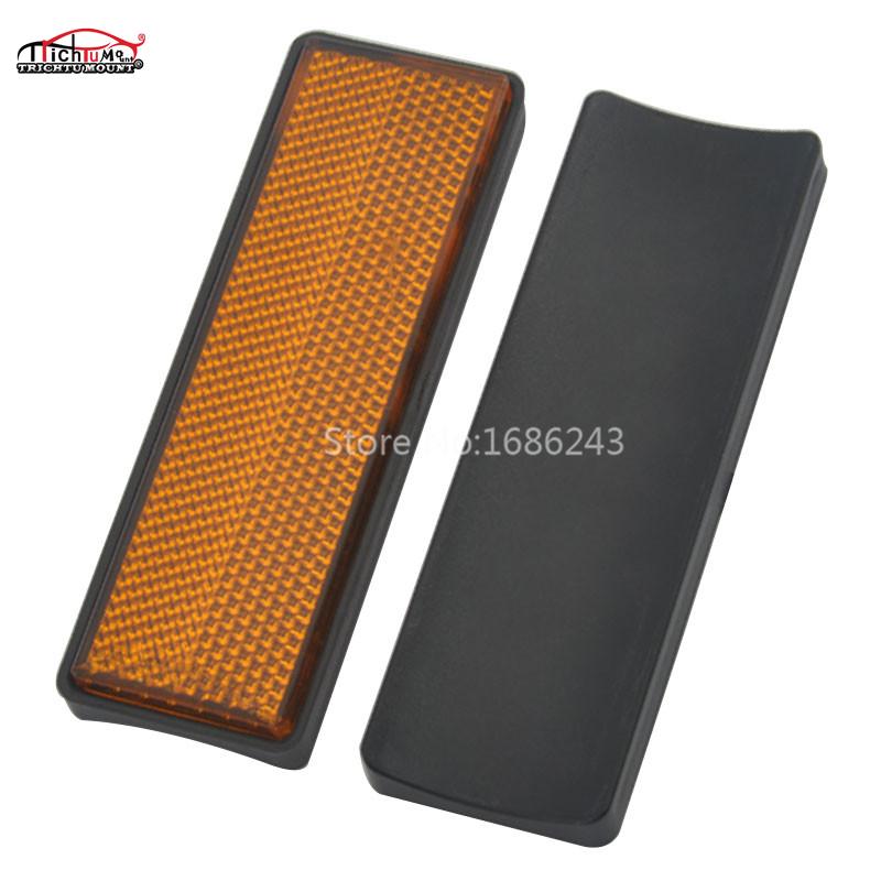 Reflector de pierna de horquilla delantera Universal, pegatina reflectante para Ducati, motocicleta, camión, remolque, autobús, accesorios de coche, amarillo,