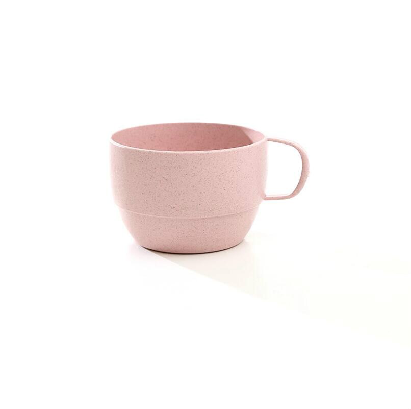 2 st vetehalm mjölk kaffekopp mjölk frukost tekopp par enkel drickskopp resa hem pp plast vattenkopp flaska barn: Rosa