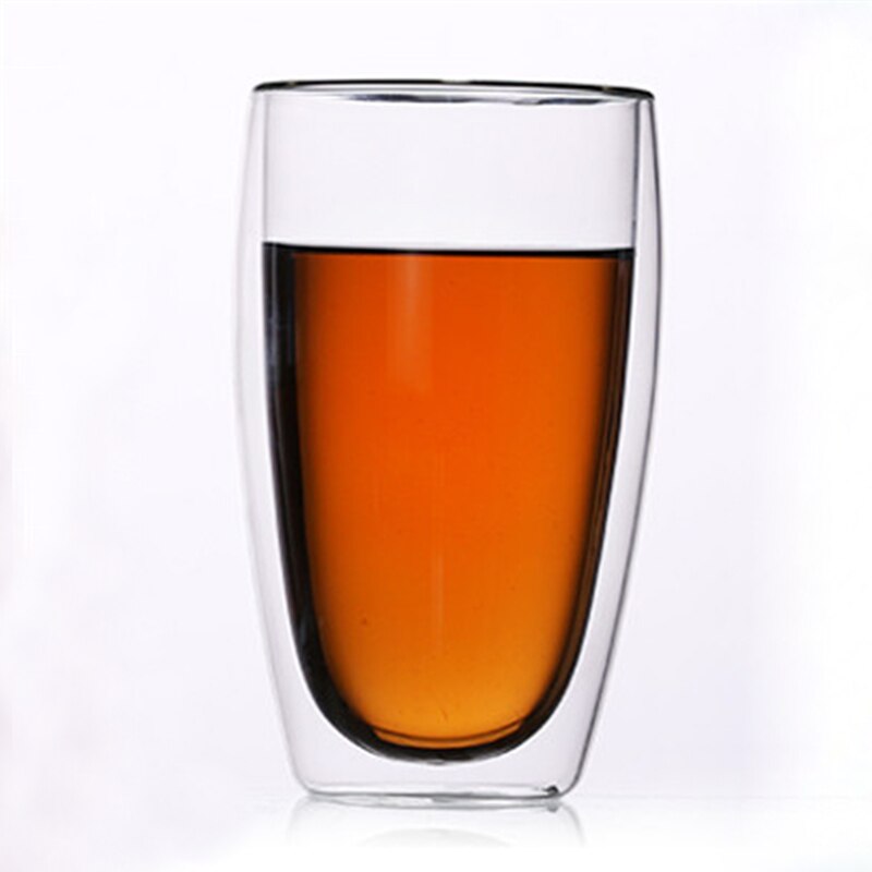 Double Wall Cup Coffee Glass Tea Mug Insulated Mugs Espresso Cups Safe Convenient Wine Beer Glass As for friend: 450ML