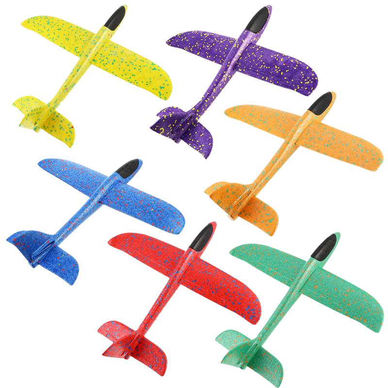6 stk håndkast svævefly legetøj mini flyvende legetøj assorteret fly legetøj simuleringsfly til drenge børn piger