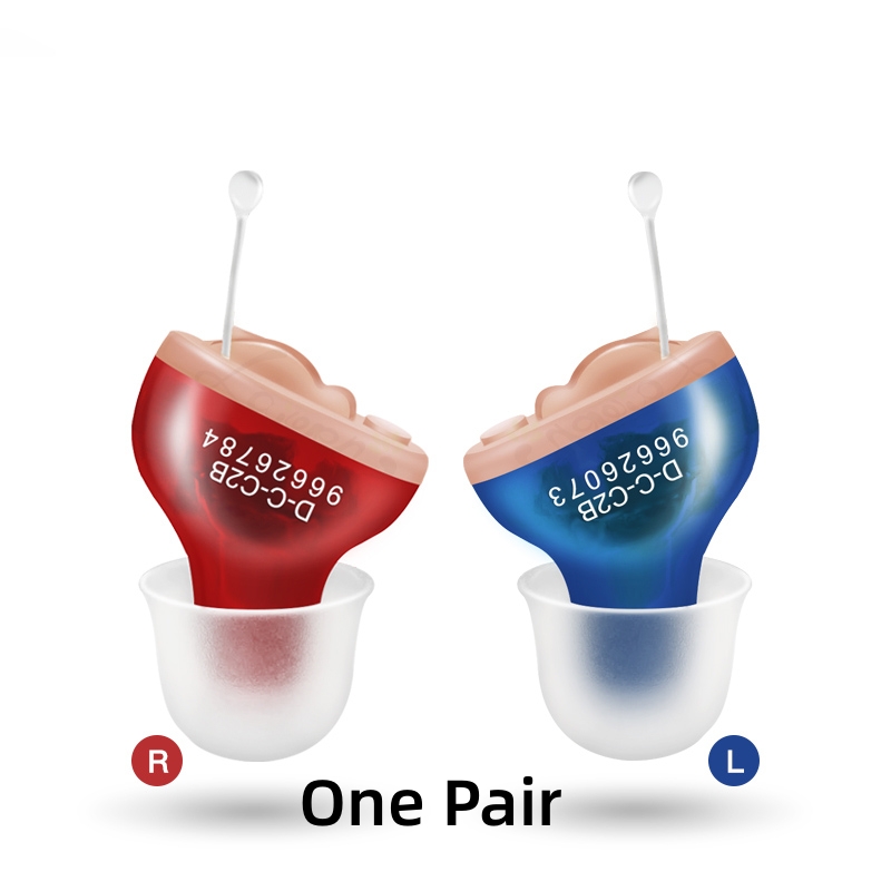 Hearing Aids for Deafness/Elderly Mini Invisible Hearing Aid Sound Amplifier Adjustable Micro Wireless CIC Ear Aids Audifonos: VIOLET