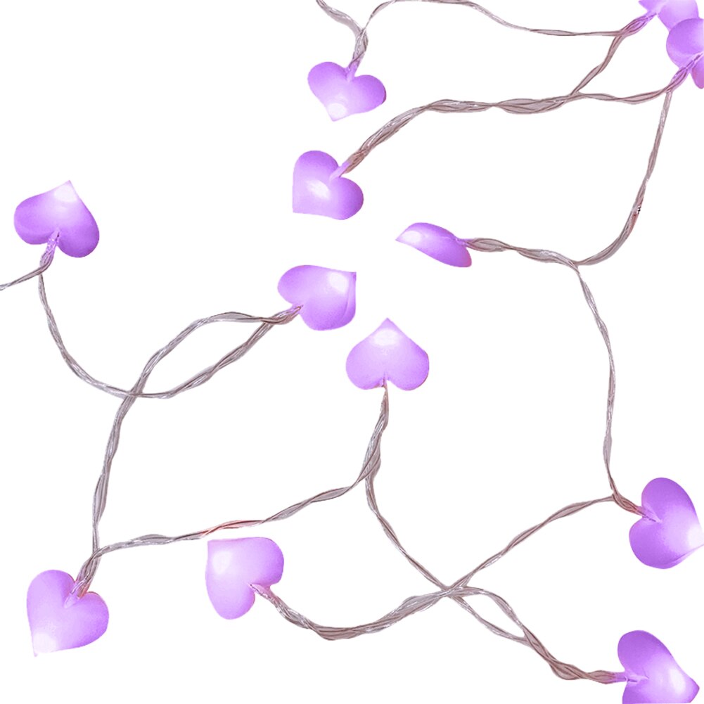 1 stk fairy lights love heart string lights for bursdagsfest bryllup dekorasjon: 2a / Vt