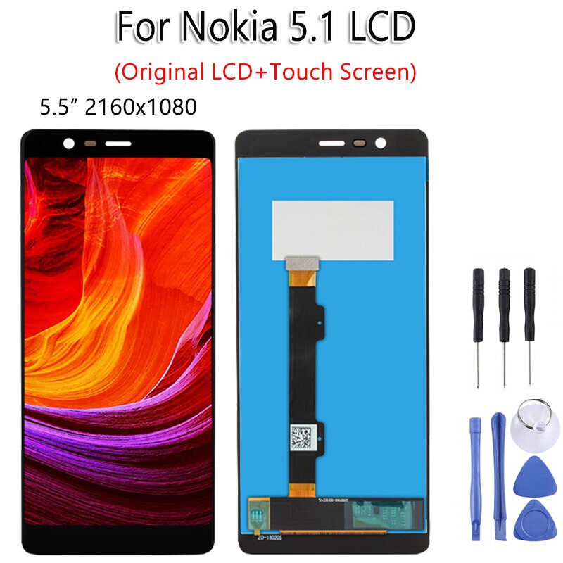 LCD Screen Digitizer Assembly for Nokia 2.1, 3.1, 5.1, 7.1, 8.1 - IPS Display
