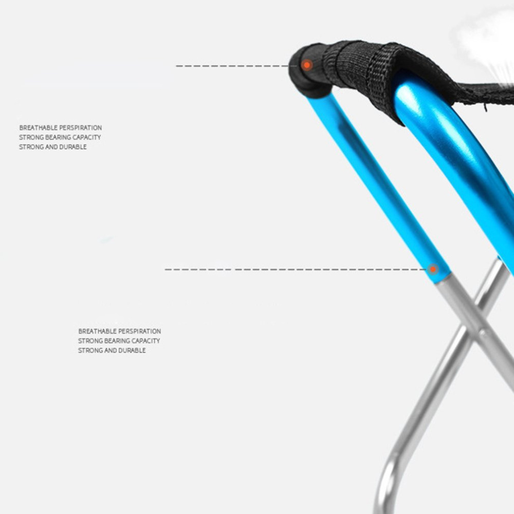 Outdoor Foldable Fishing Chair Ultra Light Weight Portable Folding Camping Aluminum Alloy Picnic Fishing with Bag