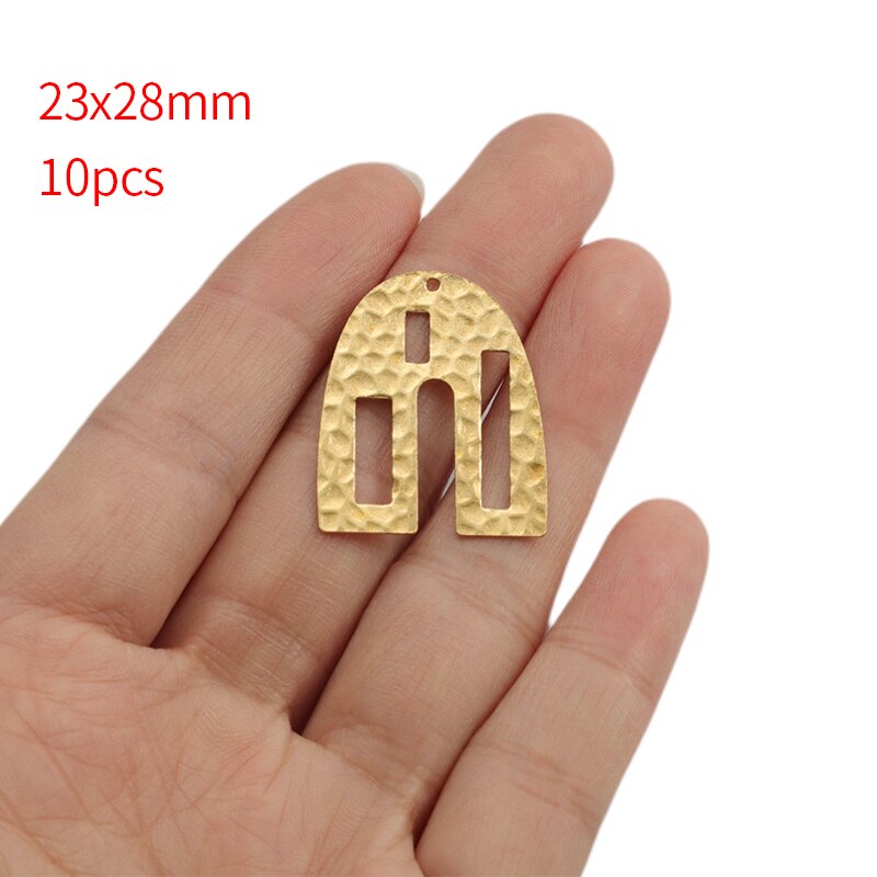 1 paczka surowego mosiądzu U kształt złącze Charms geometria Penadant kolczyk Charms dla DIY ocena biżuteria akcesoria do rękodzieła rzemiosło: style9
