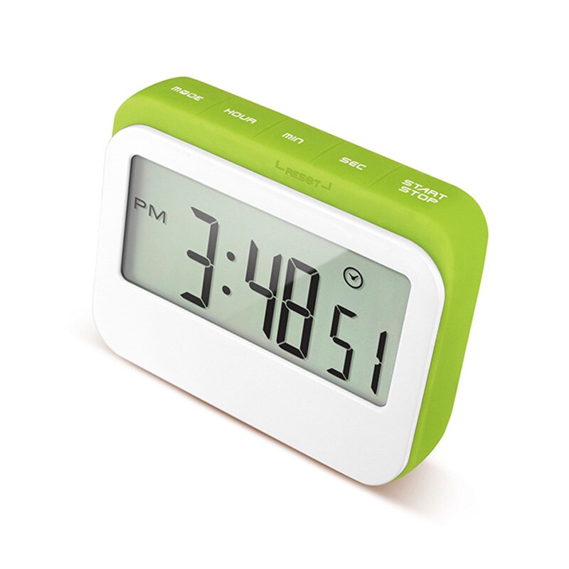 LCD Digital Countdown Timer Stopwatch Alarm with Stand Kitchen Timer Practical Cooking Alarm Clock