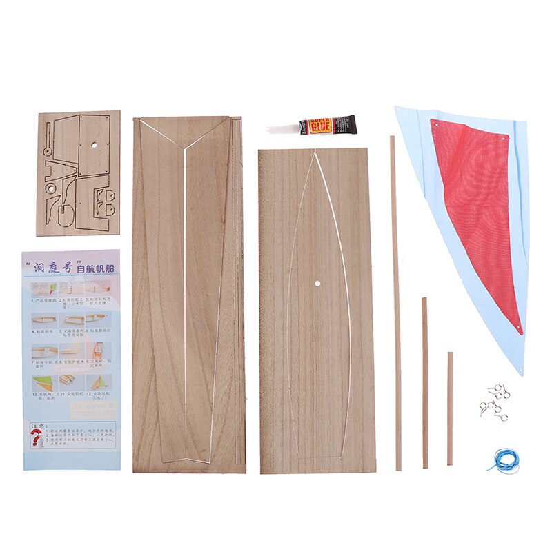1Pc Dongting Self-propelled Sailing Wooden Ship Model DIY Sailing Assembly Model