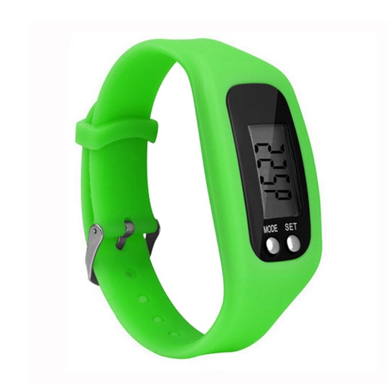 Display Fitness Gauge Step Tracker Sports Smart Wrist Watch Bracelet LED Pedometer Run Step Walking Calorie Counter: green