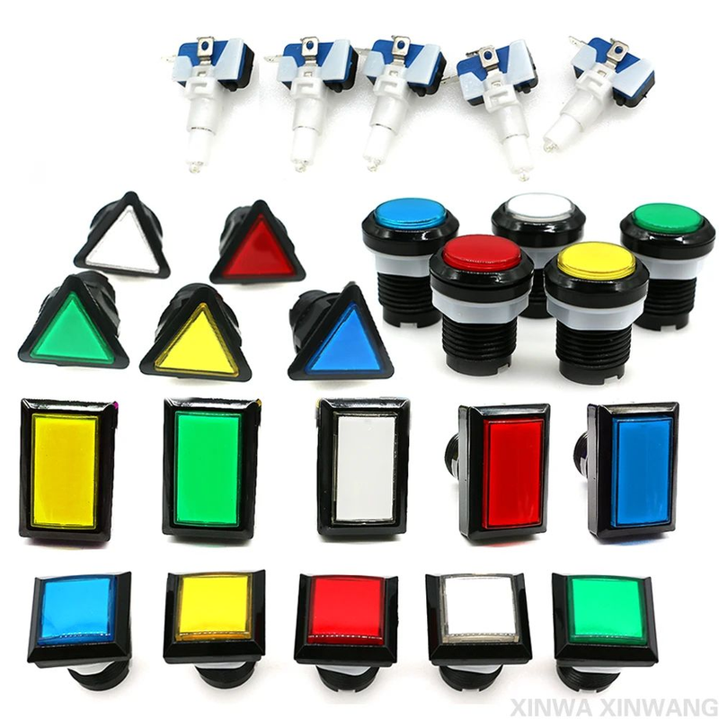 Arkade-Spiel Licht Druckknopf LED 12V beleuchtete Video-Münz automat Kran Kralle Flipper Teile mehrere Größen verfügbar