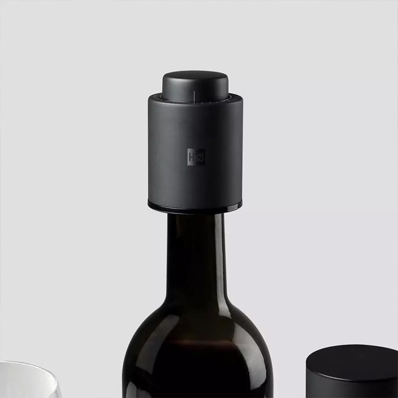 Huohou Automatic Red Wine Bottle Opener Cap Stopper Fast Decanter Electric Corkscrew Foil Cutter Cork Out Tool