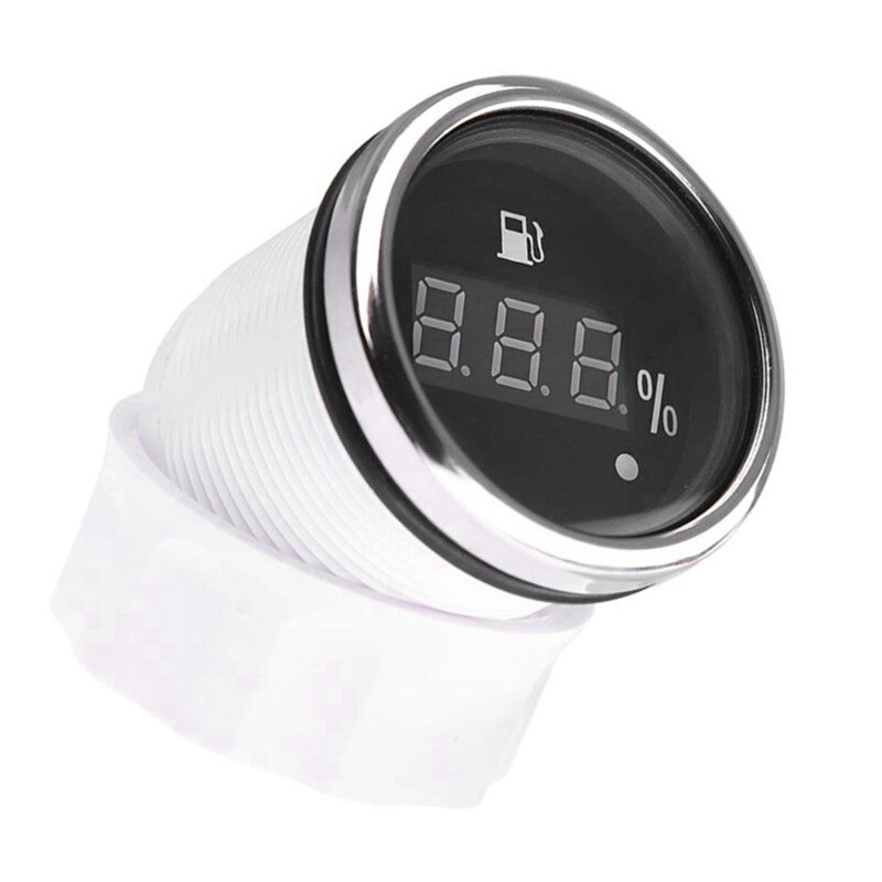 52mm Digital Fuel Level Gauge 0-190Ohm 240-33Ohm Universal Oil Tank Level Indicator Red Backlight with Alarm
