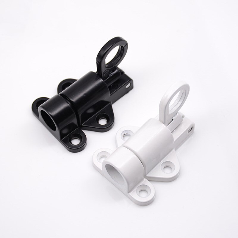 Aluminum Alloy Door Latch Lock Window Gate Security Pull Ring Spring Bounce Home Door Bolt Security Latch Hasp Sliding Lock