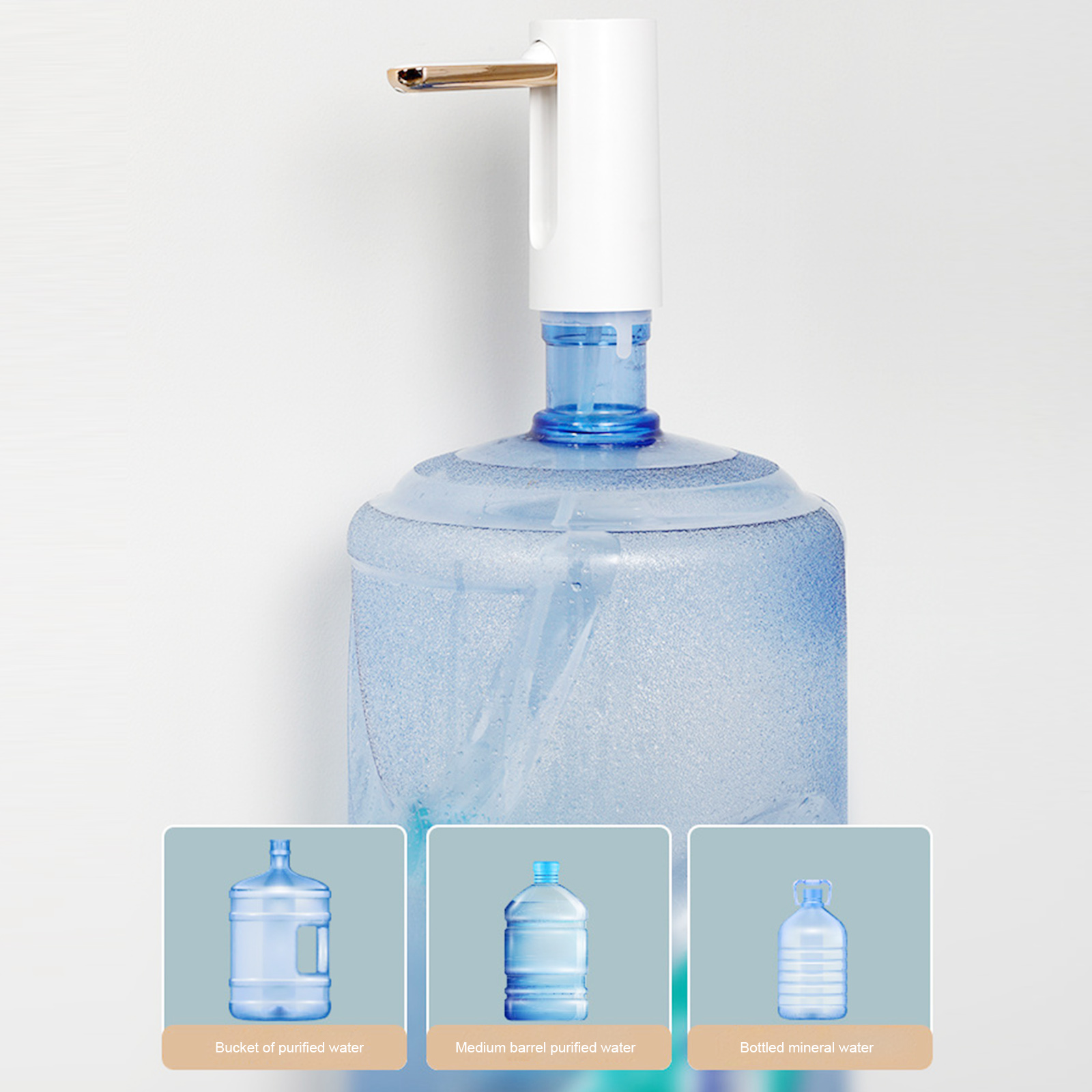 1 PCS 300ml/min Water Dispenser Automatic Mini Barreled Water Electric Pump USB Charge Portable Water Dispenser Drink Dispenser