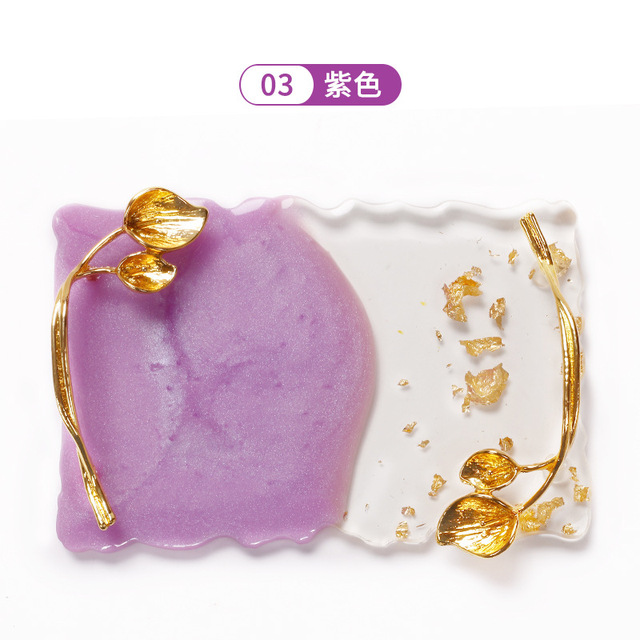 1pcs Paint Palette Resin Agate Stone Nail Art Color Gel Polish Pallet Nail Display Board Showing Shelf Manicure Tool: light yellow