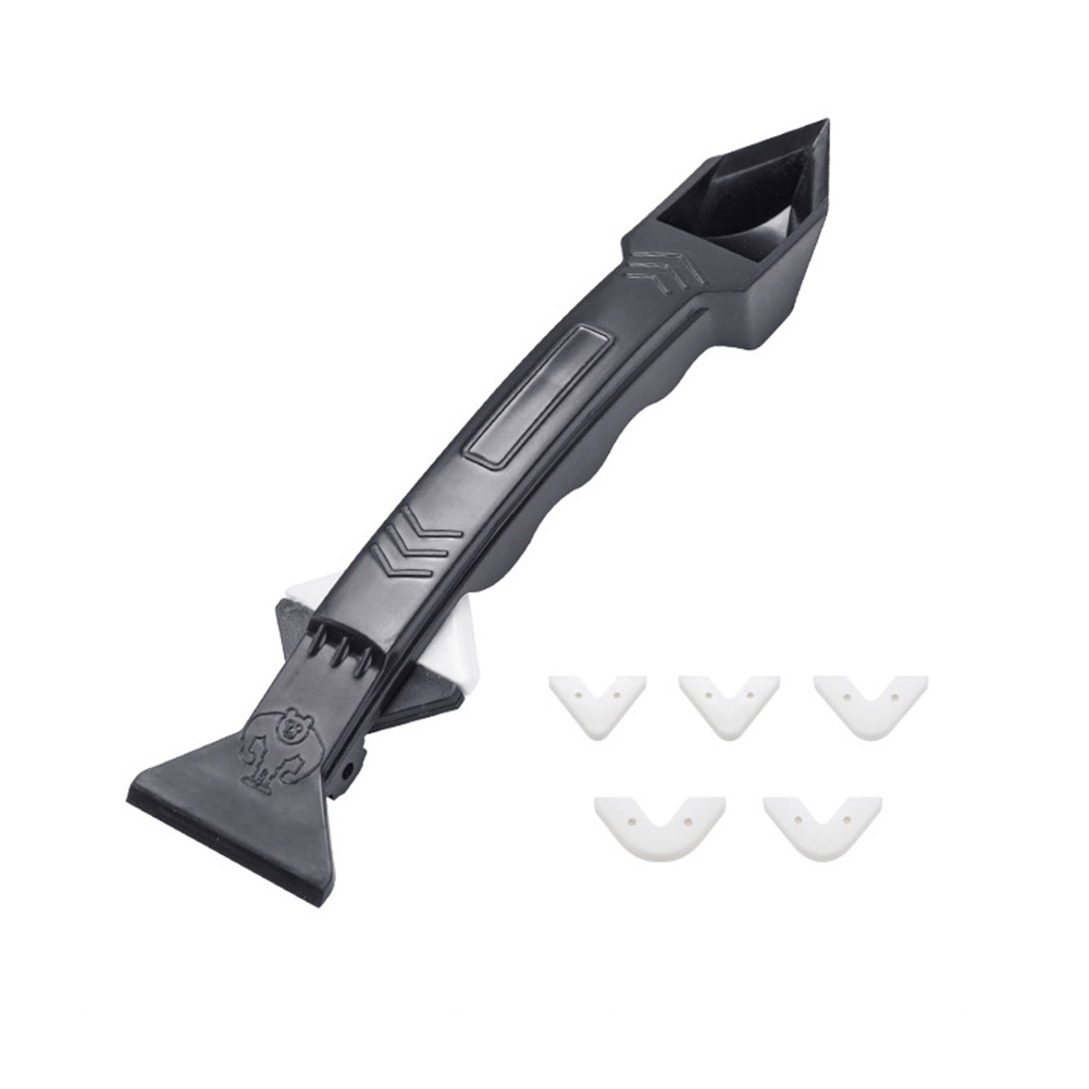 5 in 1 Silicone Remover Caulk Finisher Sealant Smooth Scraper Grout Kit Tool Plastic Removal Hand Set Tools Accessories: Plastic
