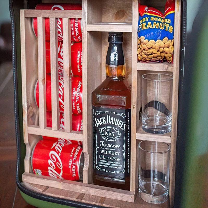 Retro Benzine Vat Wijn Kast Collectie Display Vat Picknick Vissen Essentiële Drinken Opbergkast Geven Vader