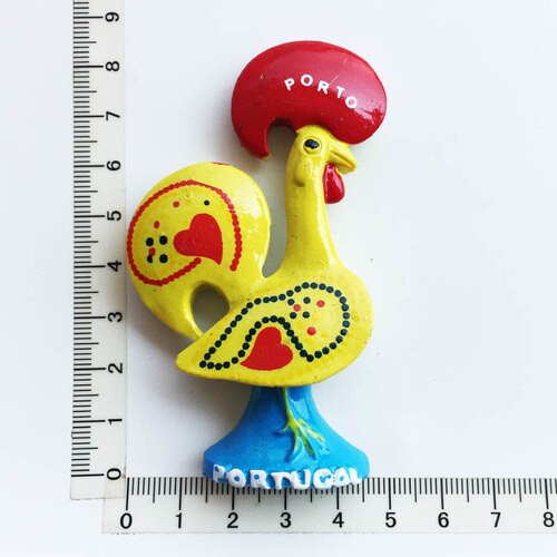 Fridge Magnet Souvenir Hand Painted Portugal Landmark Stereo Rooster Resin Refrigerator Sticker Home Decor Craft Ideas: 2