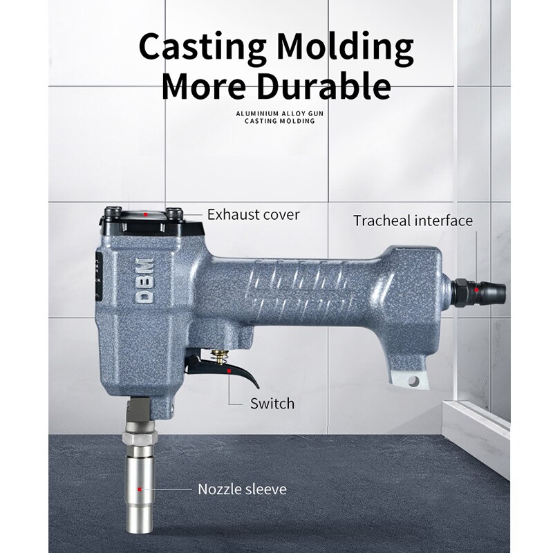 Stapler Pneumatic Trim Finish Pin Gun Nailer Woodworking Leather Shoes Picture Frames Air Fine Stapler Tool Furniture 1170