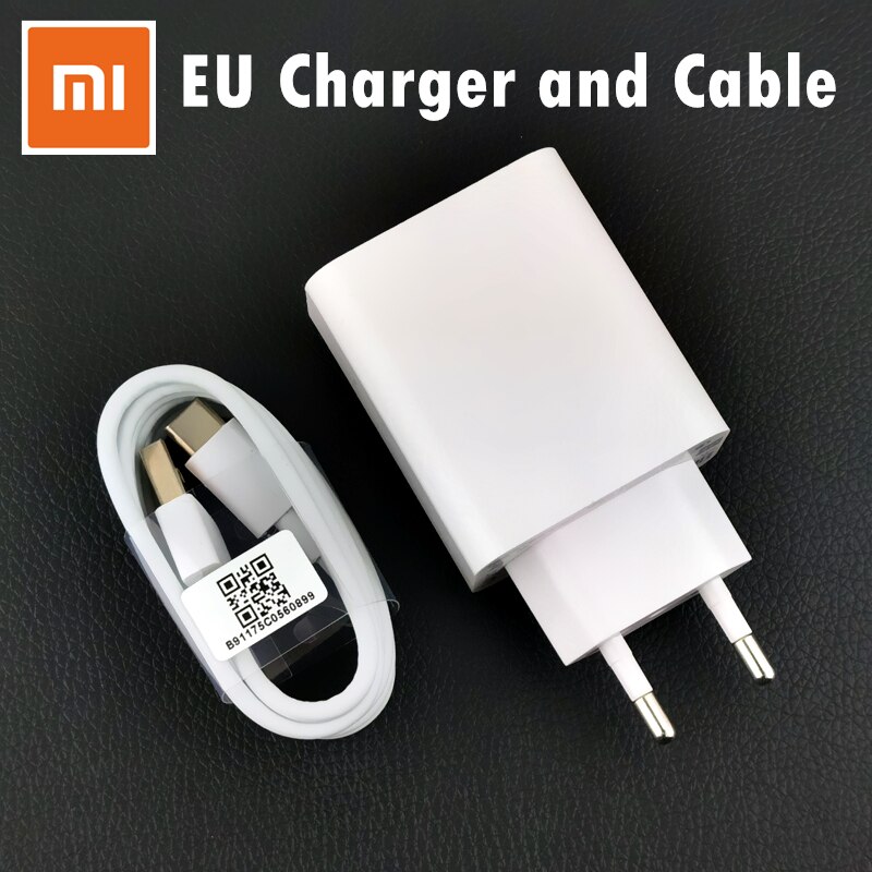 Oryginalny 27W xiaomi szybka ładowarka mi 10 zawodowiec turbosprężarka adapter qc 4.0 szybkie ładowanie rodzaj usb c kabel robić xiaomi mi 9t 9 redmi Uwaga 8 9s: EU ładowarka zestaw