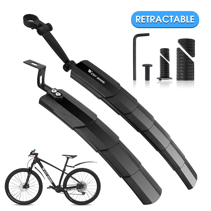 WEST BIKING – garde-boue universel pliable pour vélo, vtt, garde-boue avant et arrière, ailes de roues de cyclisme, garde-boue pour vtt: Default Title