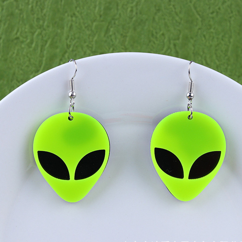 Yungqi Alien Mask Shape Arcylic Charms Pendant Necklaces for Women Girl Minimalist Rope Chain Choker Necklace Jewelry Collier: Pink