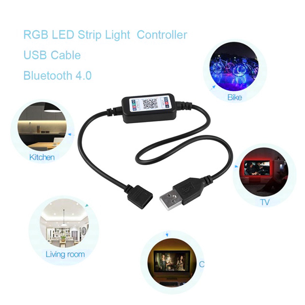 Bluetooth rgb musik controller app usb 5v 12v 24v rgb led controller för led strip light 5050 4 pin mini rgb controller