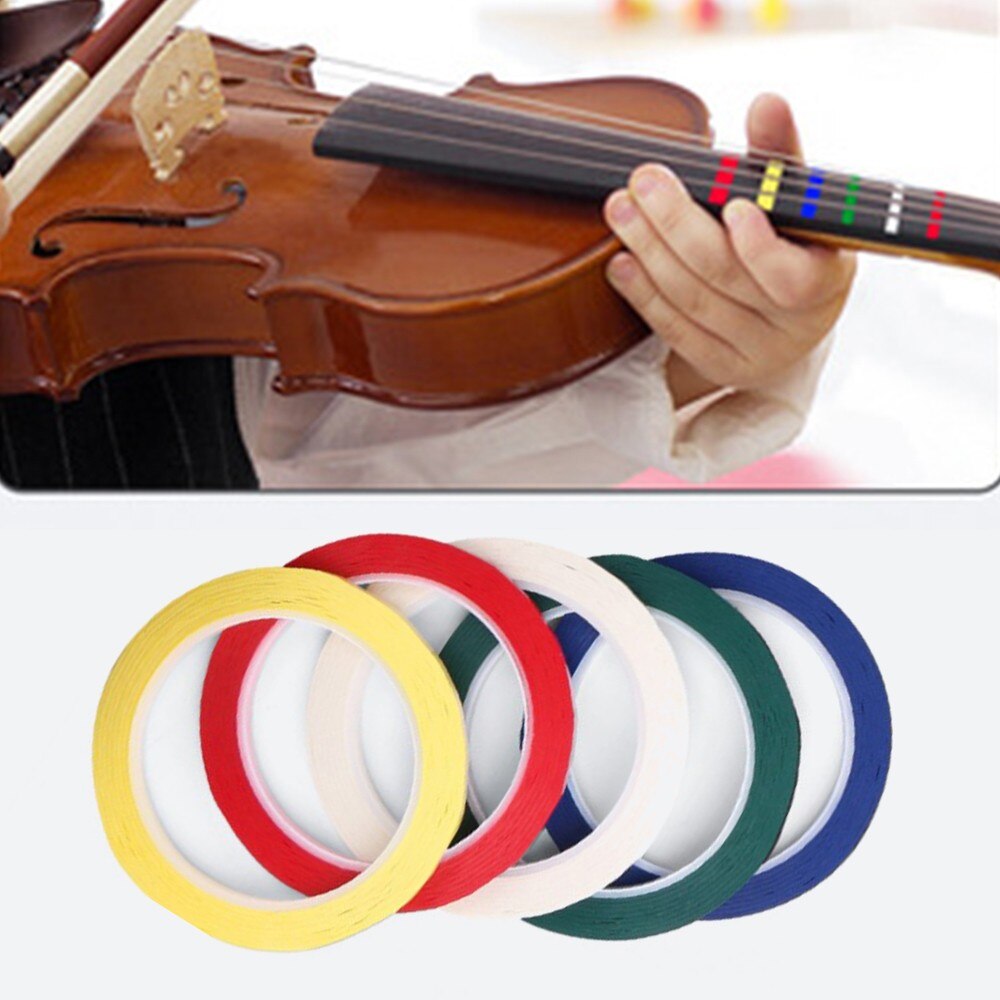 Cinta de digitación de Violín de 66m para posiciones de diapasón, pegatinas de guía para dedos, piezas y accesorios de guitarra para principiantes