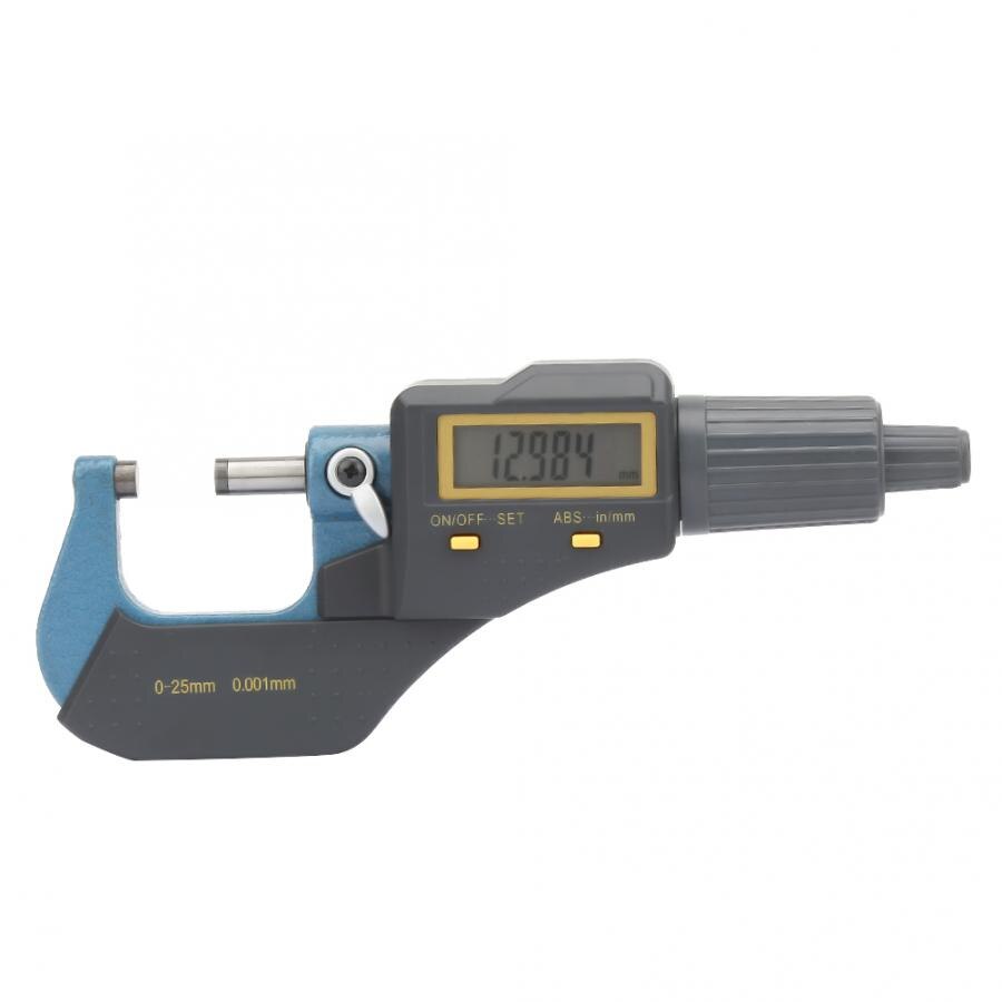 1 sarja mittatyökalu 0-25mm elektroninen digitaalinen ulkomikrometri 0.001mm paksuusmittari ja jakoavain digitaalinen mikrometri