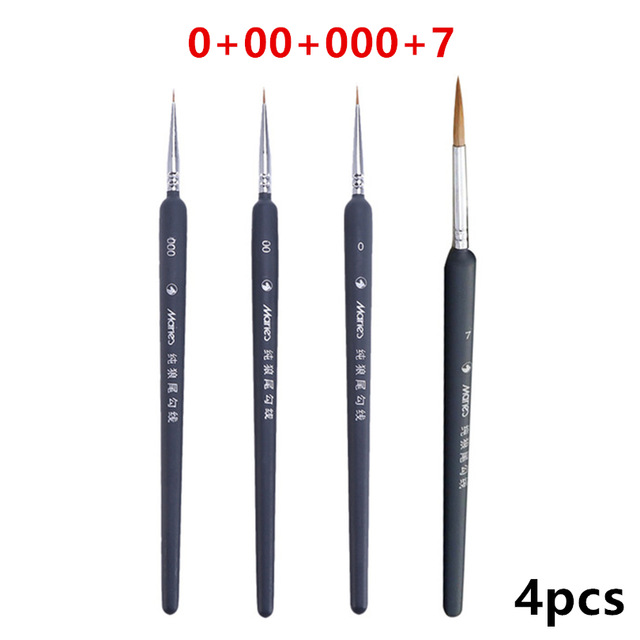5 PCS DIY Paint Brush Set Nylon Brush Acrylic Painting Thin Hook Line Pen Art Supplies Hand Painted A3: C