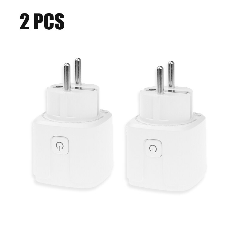 Smart WiFi Plug Adaptor 16A Power Monitor Socket Outlet Tuya/smart Life APP Remote Control Work With Alexa Google Home Adaptors: 2pcs