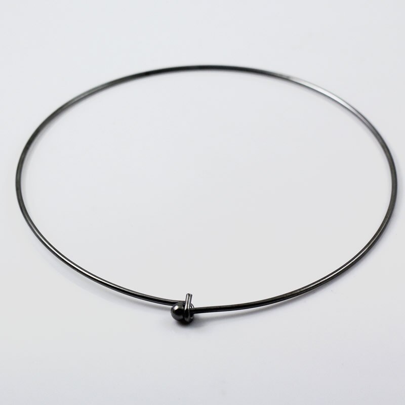 Beadsnice dames sieraden messing ketting binnendiameter 122mm buitendiameter 125mm 2mm dikke kraal 6mm nikkelvrij loodveilig  id8821: Wapenmateriaal