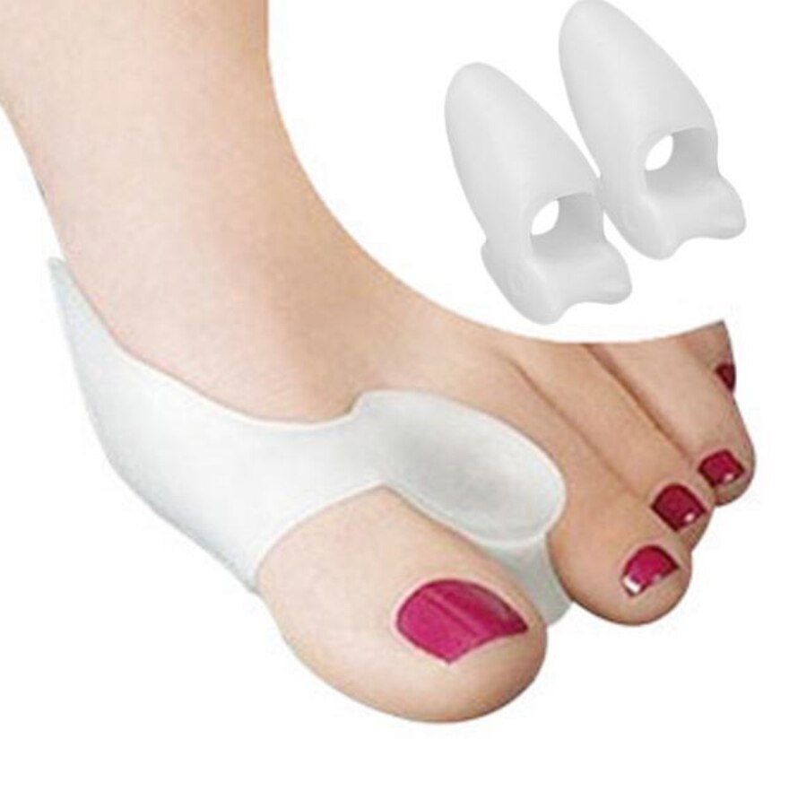2Pcs Soft Beetle-crusher Bone Ectropion Toes Outer Appliance Silica Gel Toes Separator Feet Care Massage Products Without Box BO