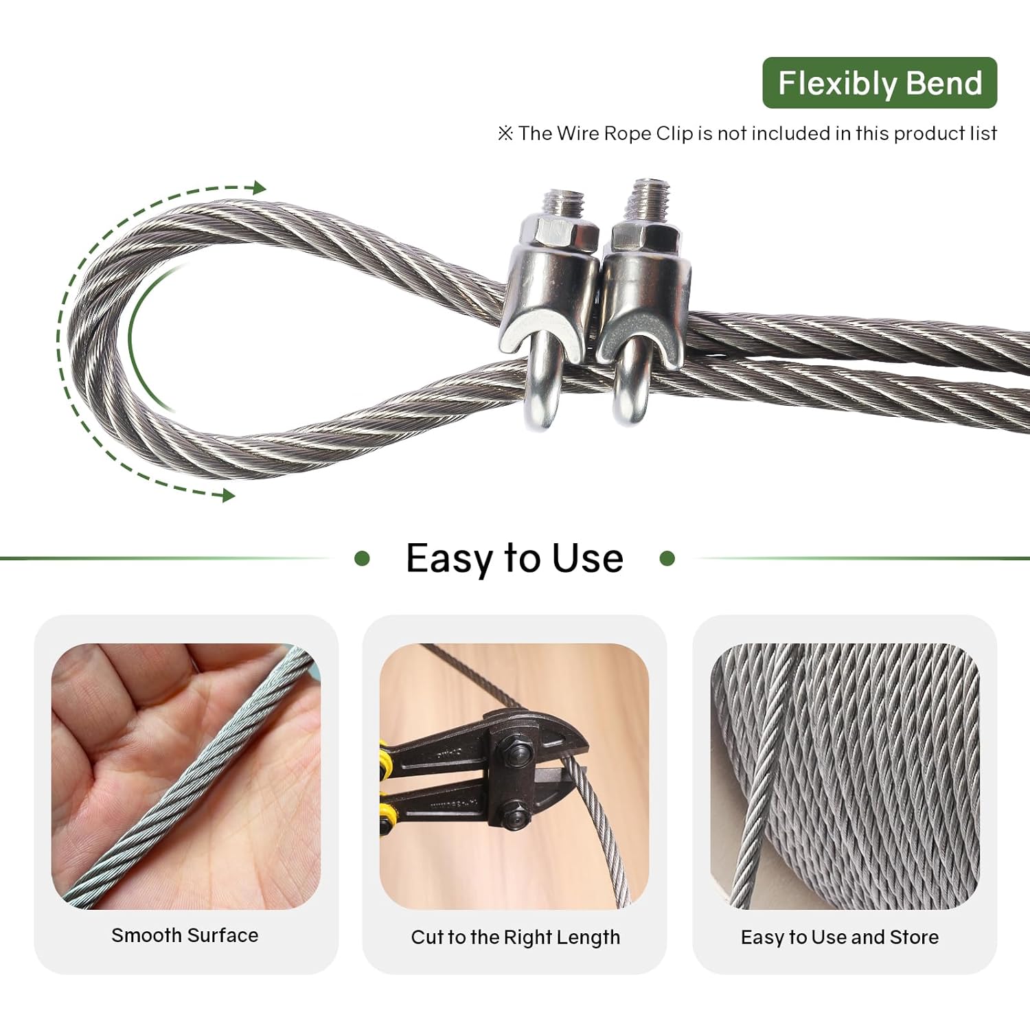 Roestvrijstalen scheepskabel, roestvrije hijskabel, waslijn, touwen, tuigage, dekleuningen, ophanghekken, flexibele lijnen