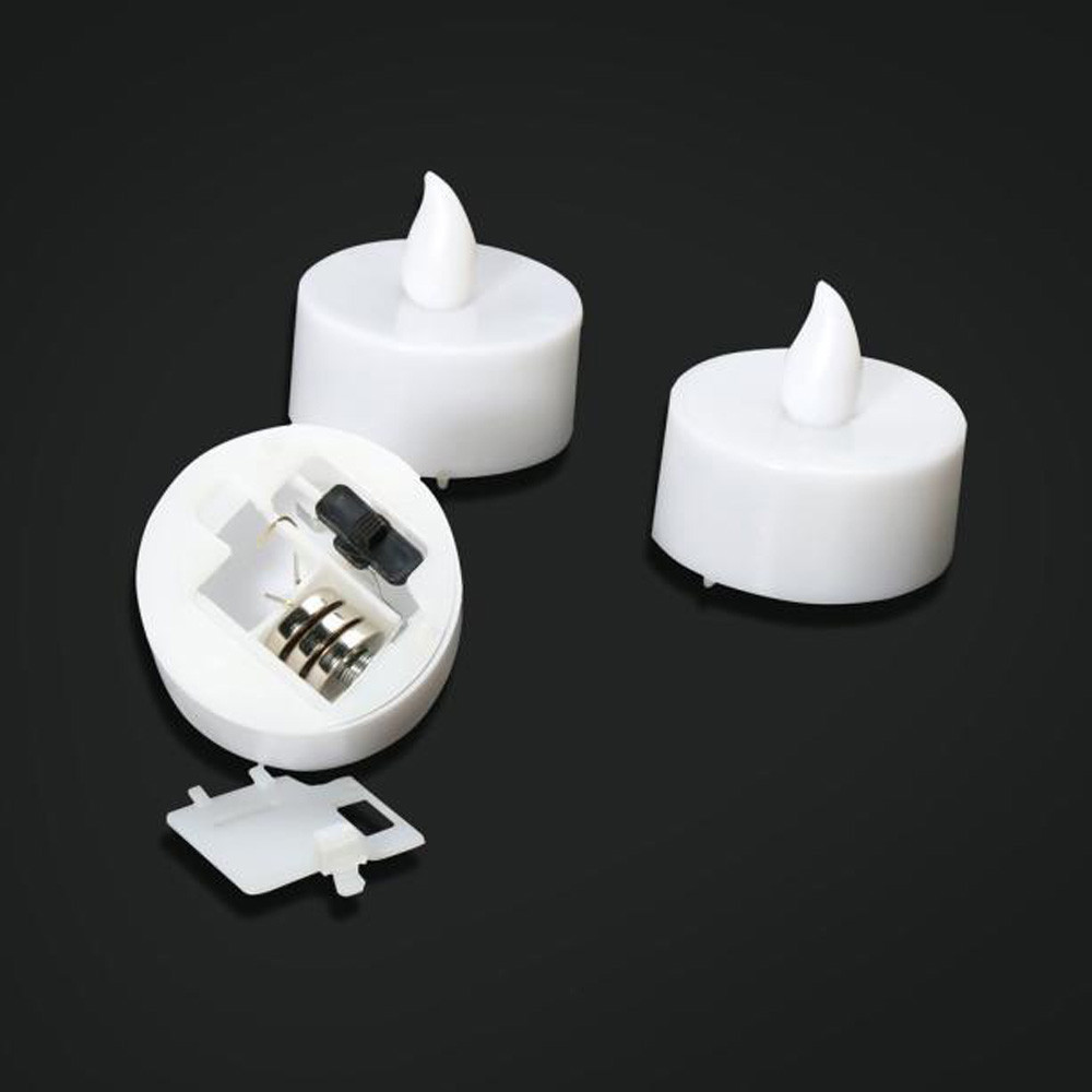 thumbnail image 2 of BlueDot Trading 20-Pack Amber LED Flameless Tea Lights – Battery Operated Candles For Weddings & Parties 2 of 4