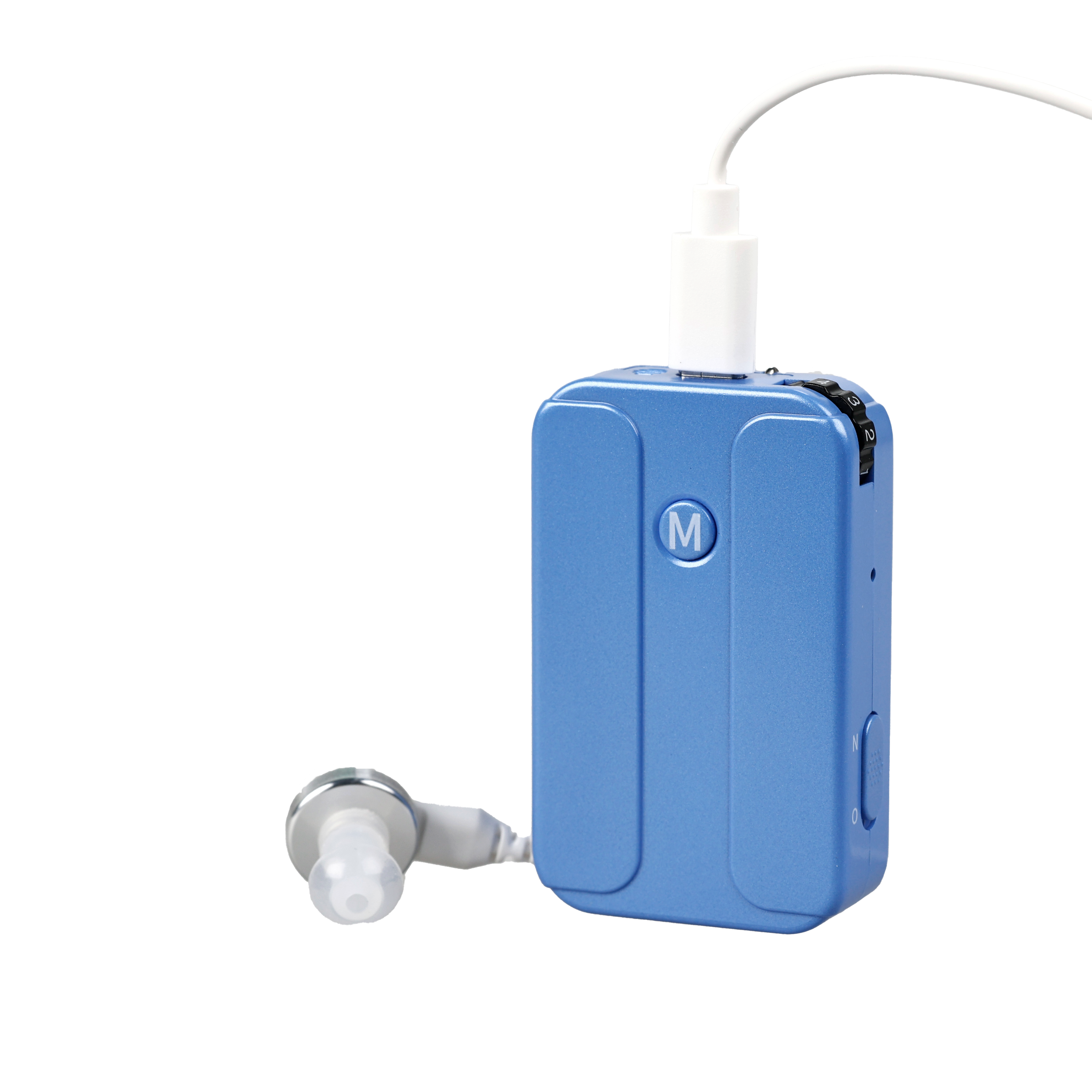 Powerful Rechargeable Pocket Hearing Aids for Moderate to severe Deafness Headphones Portable Pocket Talker: CORAL