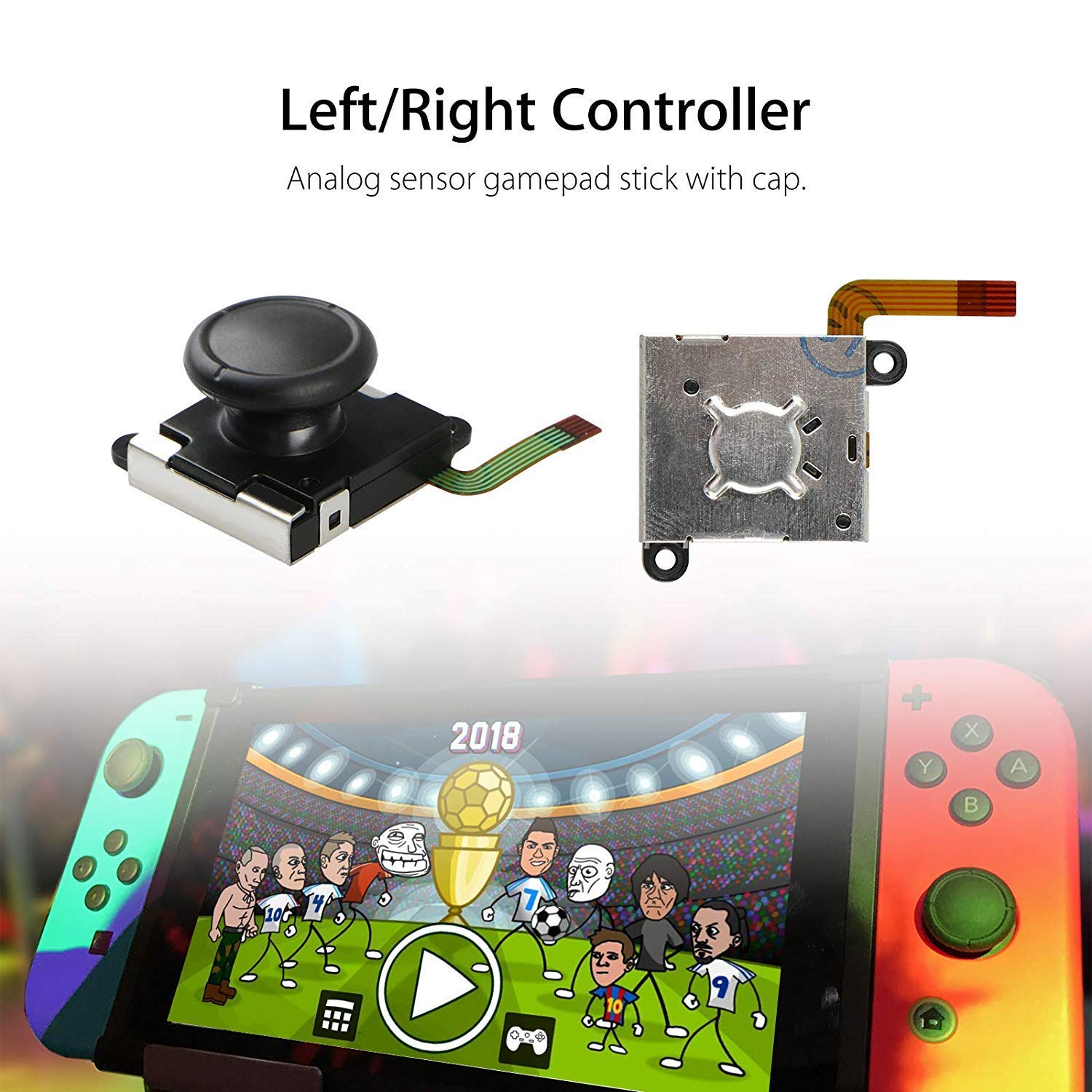 Joy con erstatning 3d analog joystick thumb stick controller joycon sensor modul potentiometer reparationsværktøj til nintendo switch