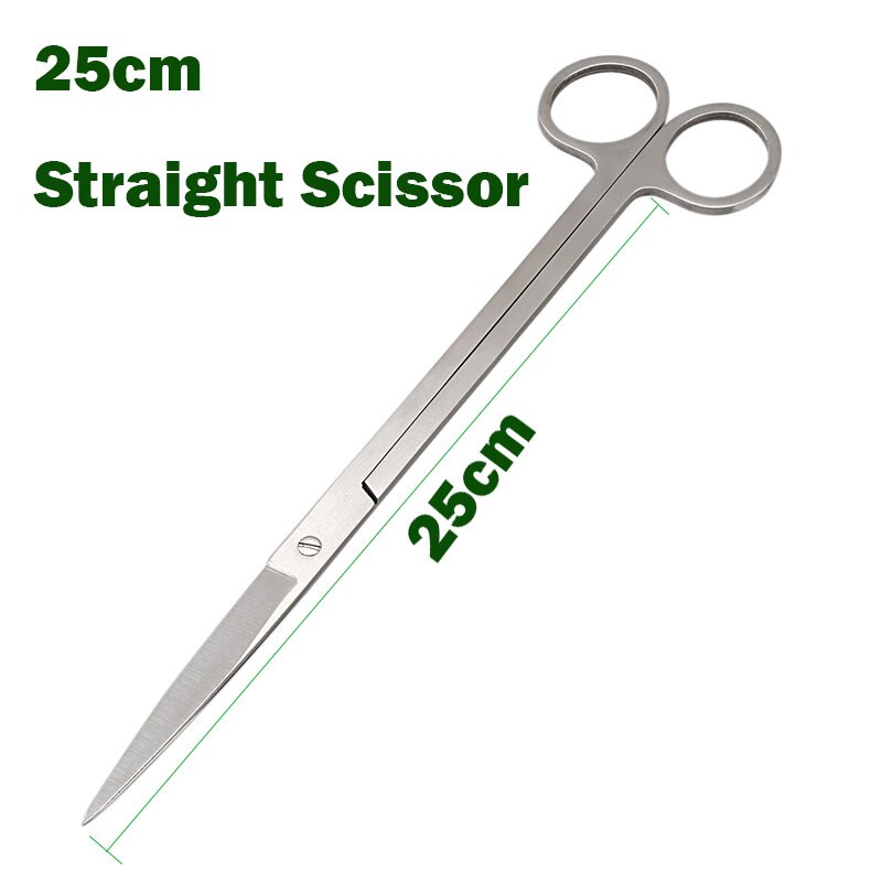 5 Stks/set 1Pc Voor Verse En Marine Aquarium Levende Planten Gras Schaar Pincet Schop Kit Aquarium Onderhoud Gereedschap: 25cmStraight Scissor