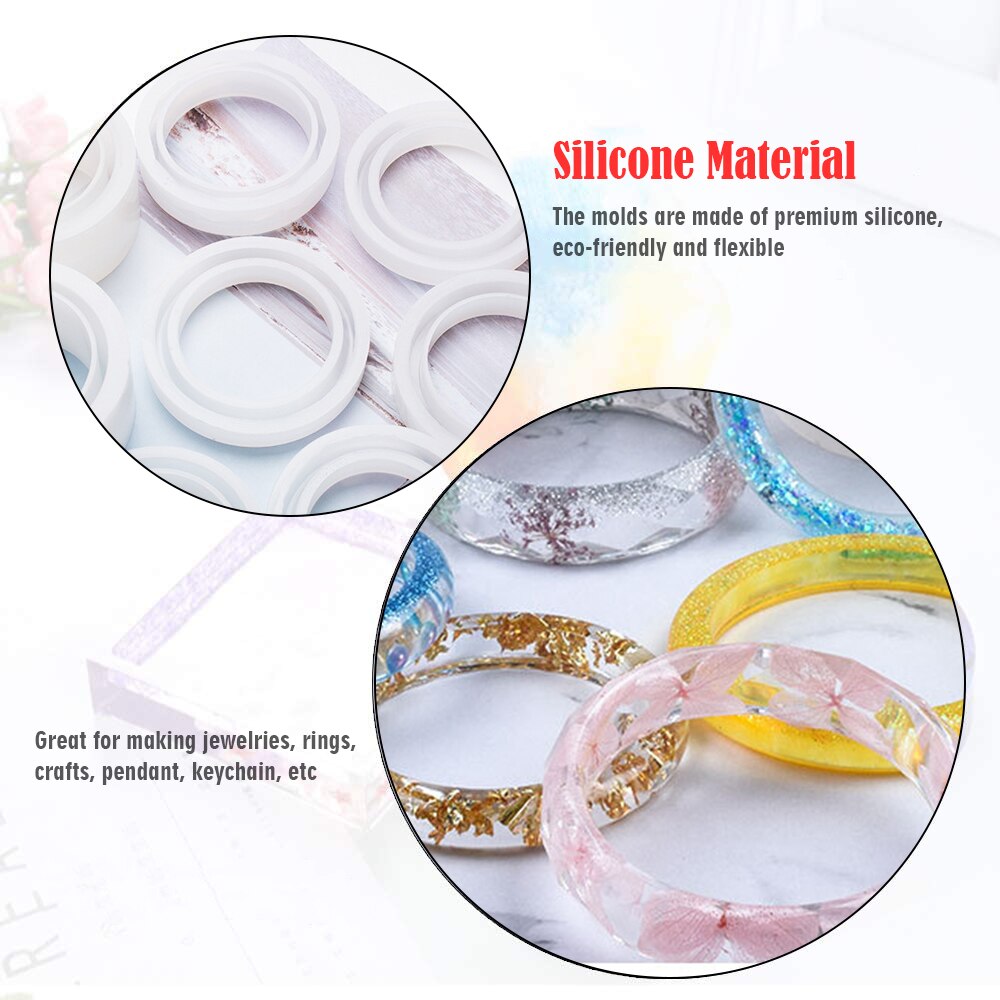 Mixed Style Jewelry Epoxy Casting Molds Tools Set Silicone UV Casting Tools Clay Resin Casting Molds For Jewelry making DIY