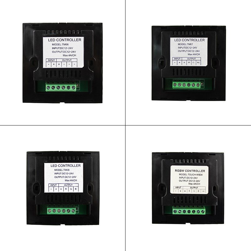 Touch Gehard Glas Panel Schakelaar DC12-24V Led Strip Light Dimmer Controller Muur Gemonteerde Schakelaar Voor Cct Rgb Rgbw Tape Lights