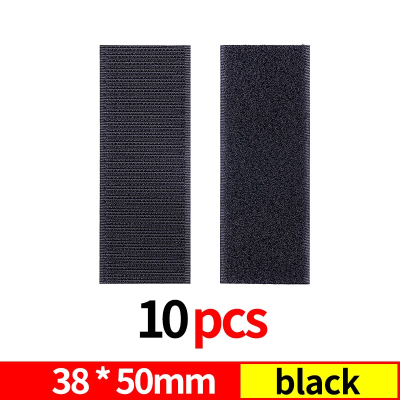 Velcros-adhesivo de nailon con cinta ajustable, gancho y bucle, pegamento fuerte, 20/25/30/50mm, cinta autoadhesiva: 38x50mm black