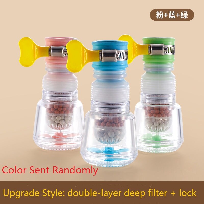 Splash-proof Faucet Shower Filter Water Filter Swivel Telescopic Universal Sprinkler Water Clear Kitchen Faucet: B / 3pcs