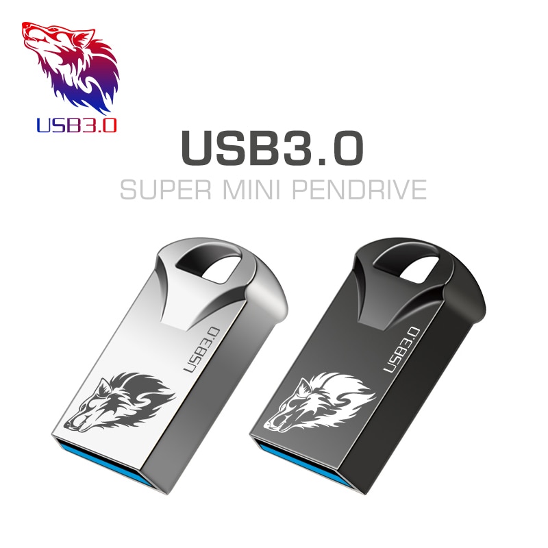 Super Mini USB flash Drive 128GB 64GB 32GB 8GB Metal Pen Drive Pendrive 128 64 32 16 8 GB Flash Memory Cle USB Stick